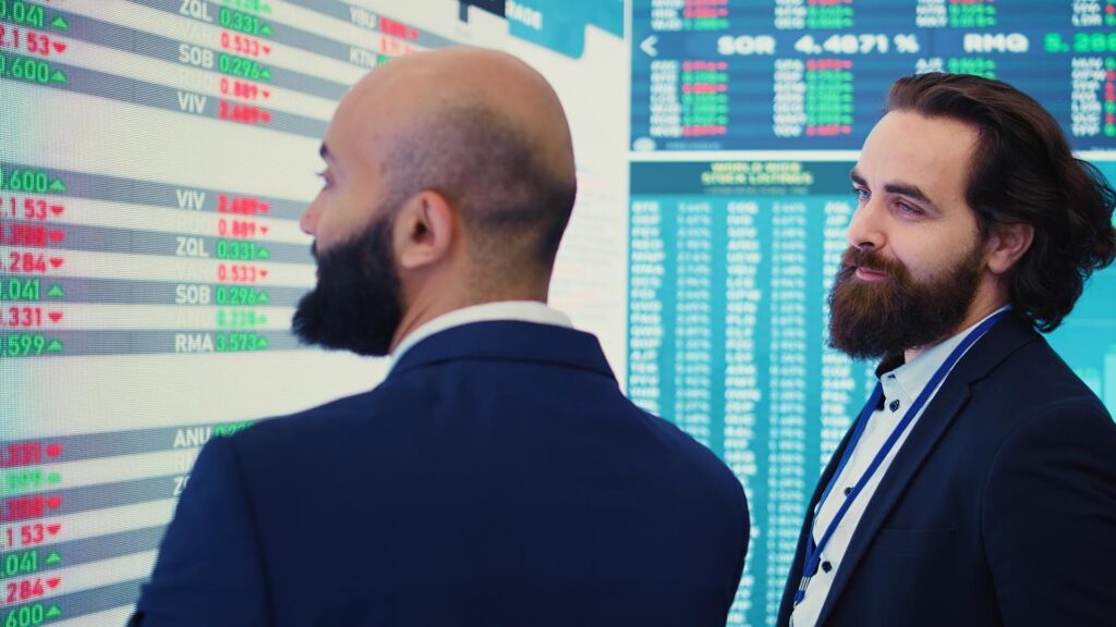 trader viewing chart trader viewing chart